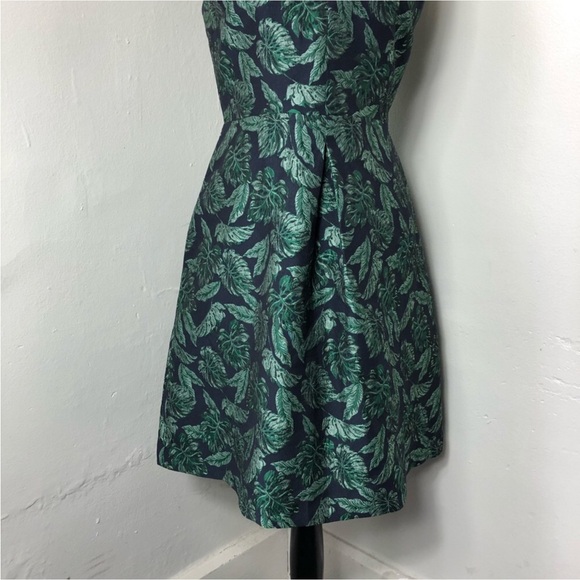 Sam Edelman Green Leaf Jacquard Dress - Picture 6 of 15